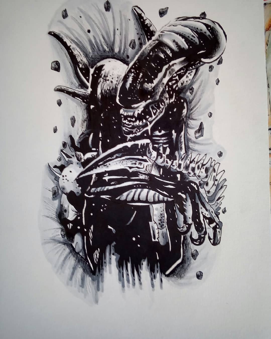 Alien black and white. | COPIC AWARD 2020 OFFICIAL WEB SITE
