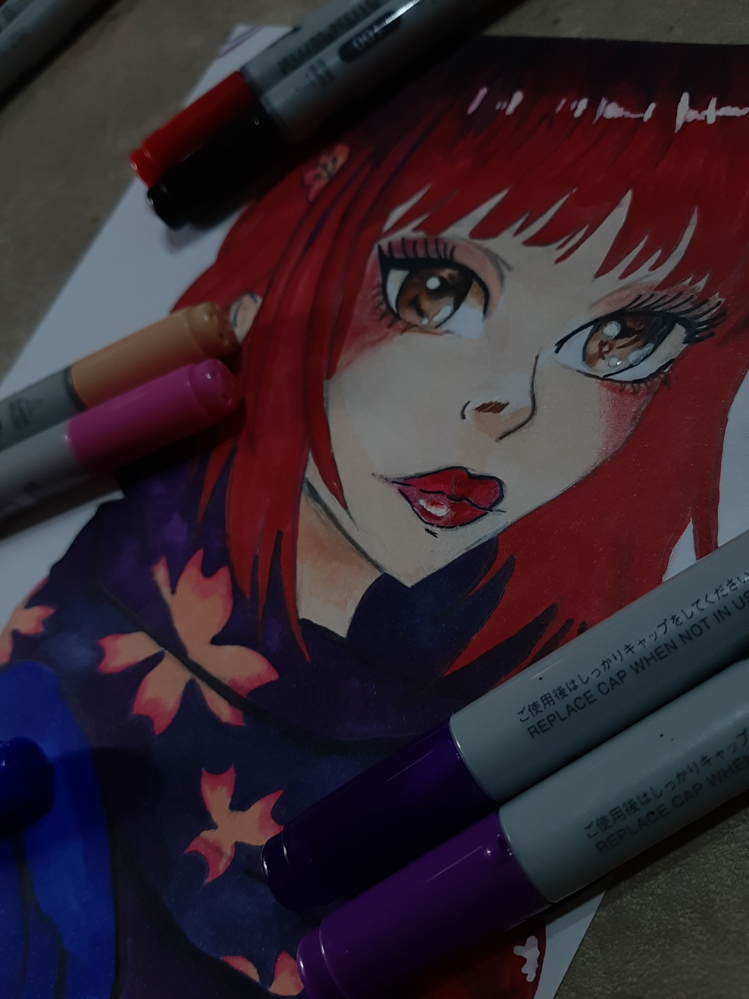 Lighane's Artblog - Anime Me / Selfie Art / Copic Marker