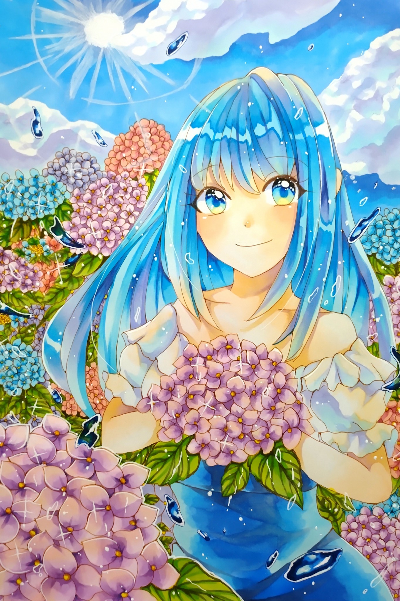 紫陽花に囲まれて Copic Award 21 Official Web Site