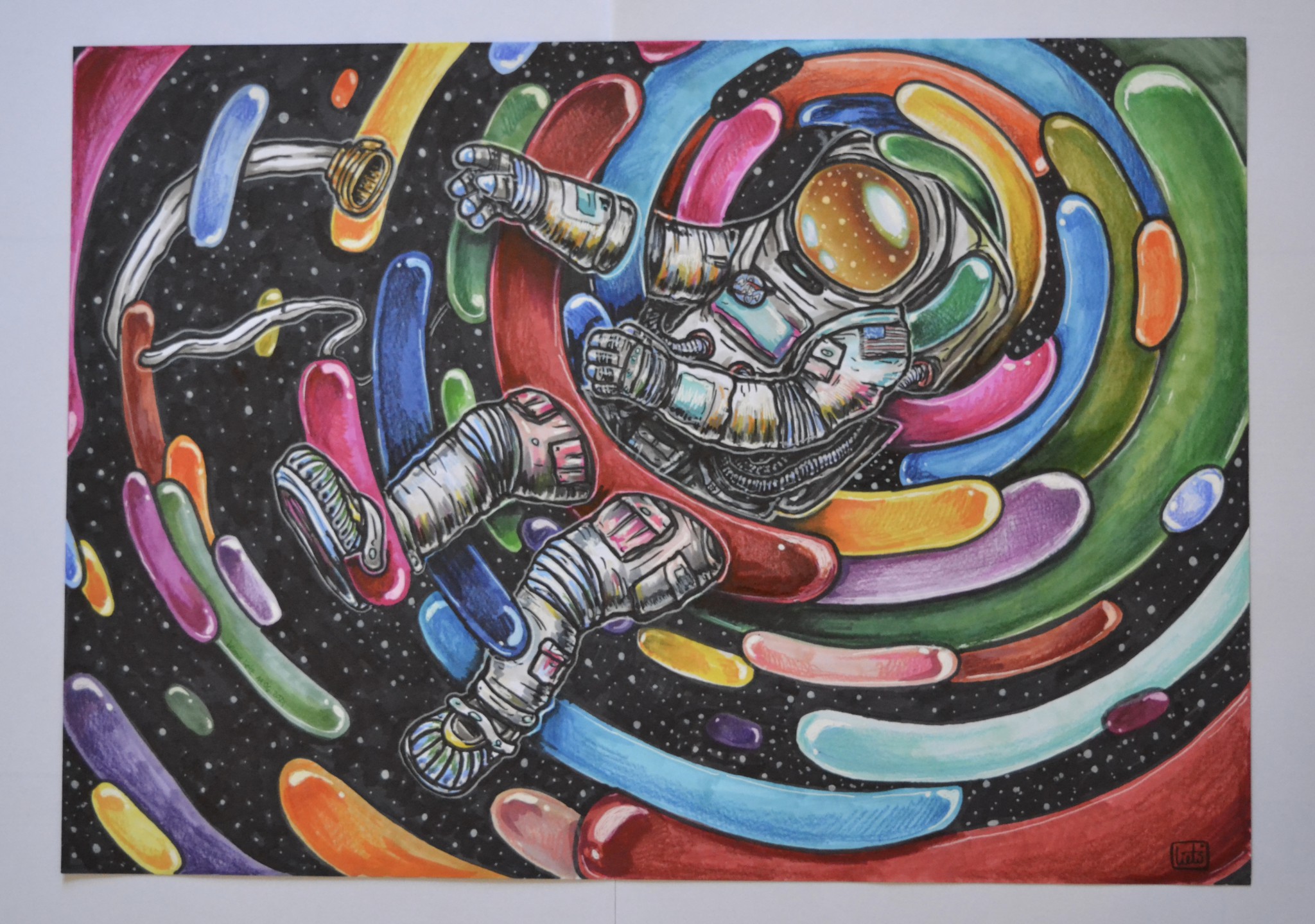 Astronaut Bubble Gum Wallpaper