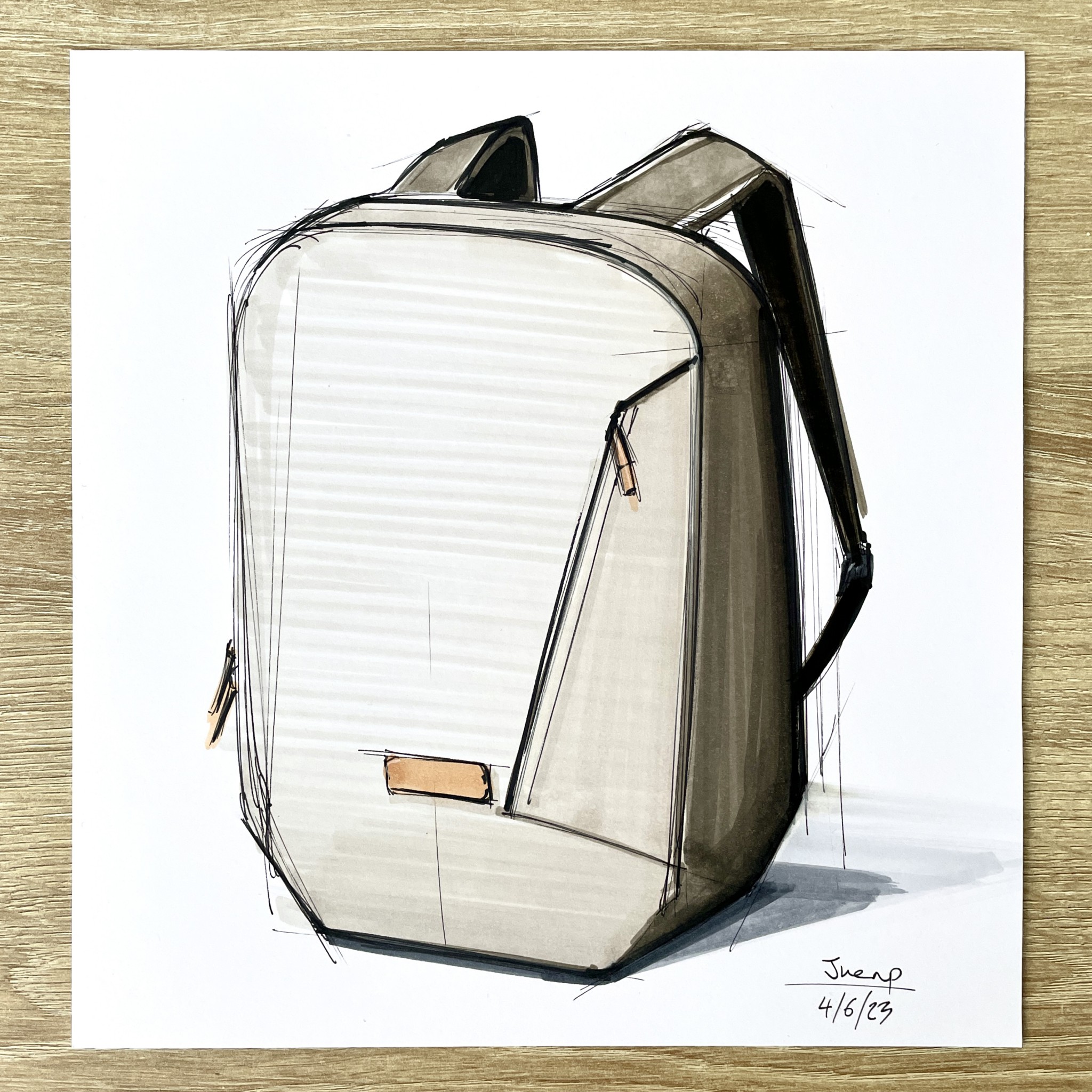 Backpack mockup sketch for your design Royalty Free Vector